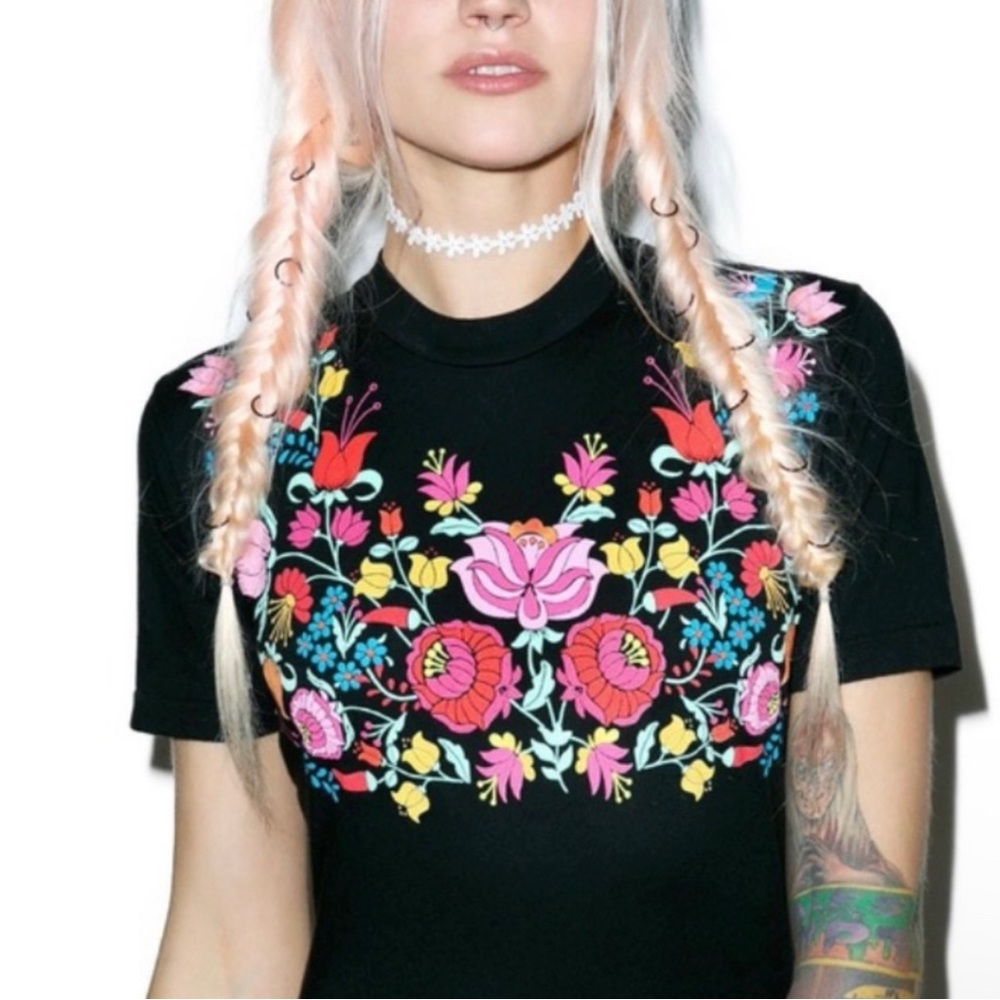 NWOT Wildfox Folklore Floral Bodysuit Medium